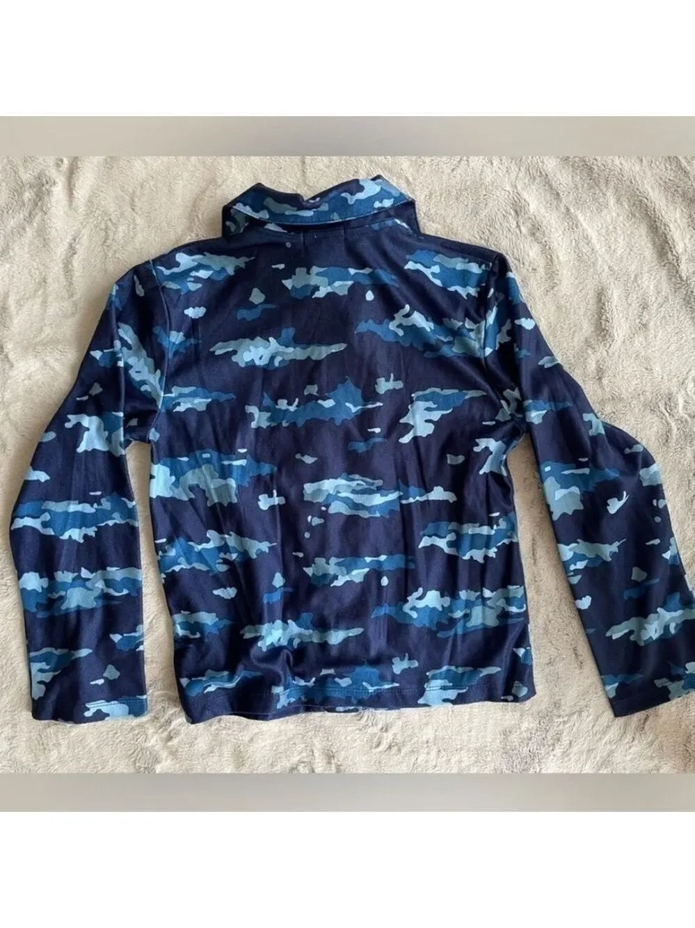 Nautica Sleep Shirt Navy Blue Button Front Long Sleeve NWT Size 12 - Picture 6 of 9